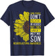 Neuroblastoma Awareness Ribbon Son Survivor Warrior T-Shirt - T-Shirt | Navy