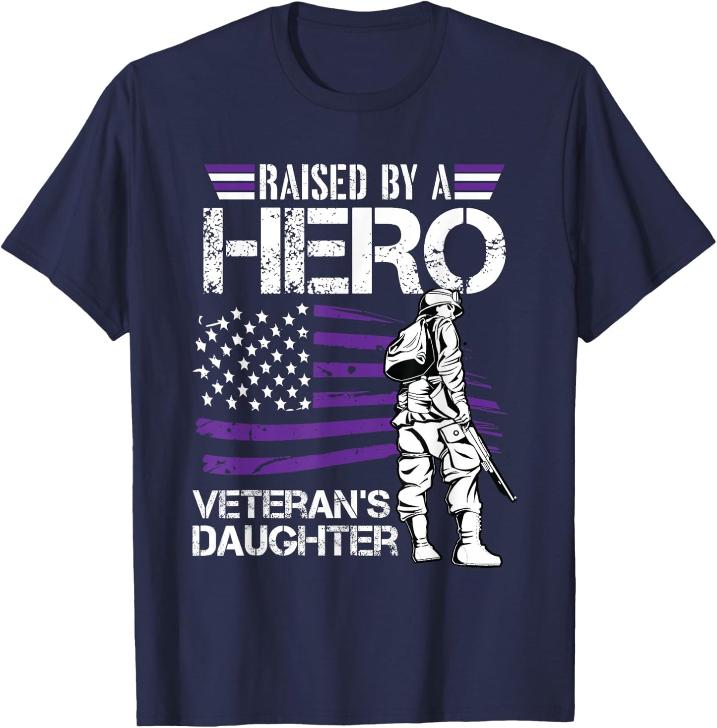 Veteran Daughter Month of The Military Child Army Kids Small T-Shirt - T-Shirt | Navy
