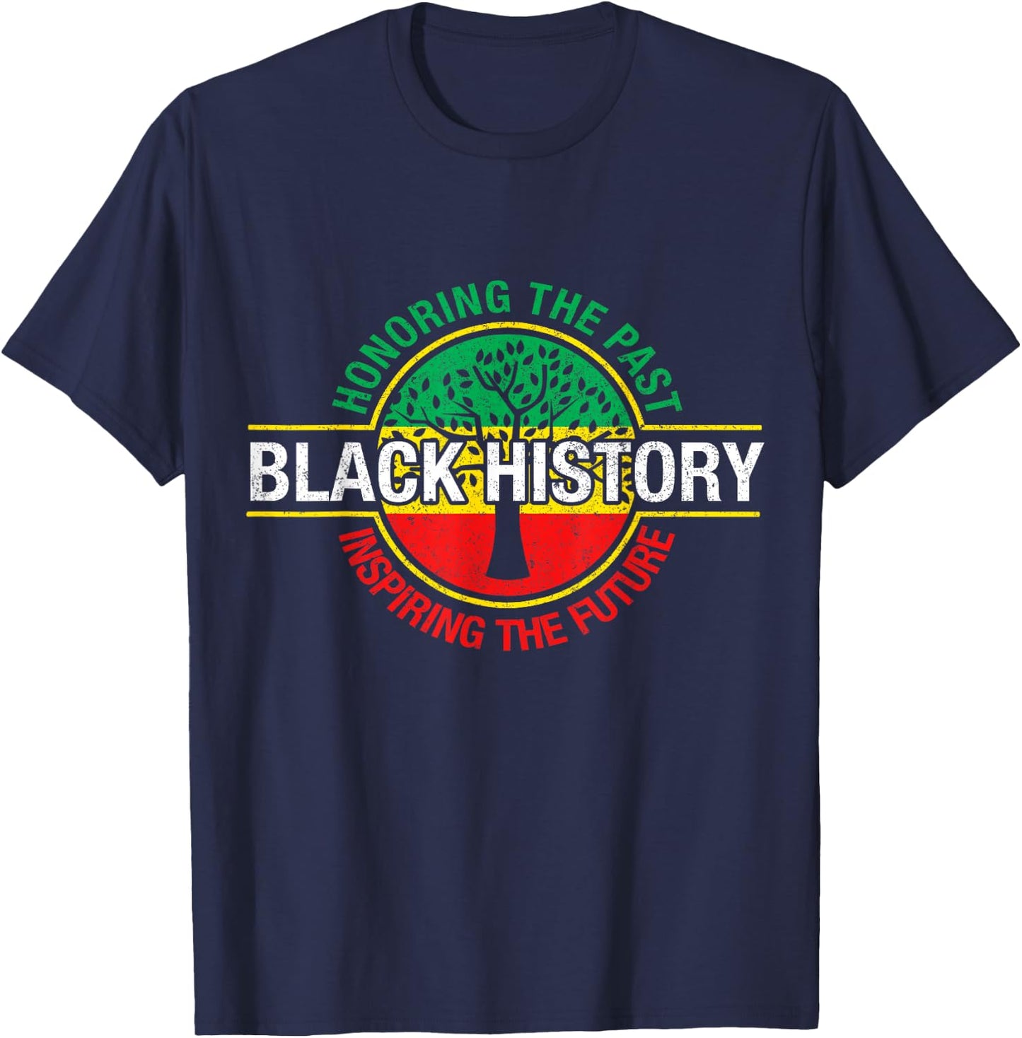 Black History Month Proud African American Black Pride T-Shirt - T-Shirt | Navy