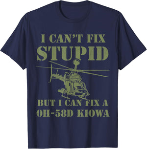 OH-58D Kiowa Warrior Helicopter Pilot Veteran T-Shirt - T-Shirt | Navy