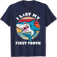 Funny Tooth Vintage Shark I Lost My First Tooth Kids T-Shirt - T-Shirt | Navy