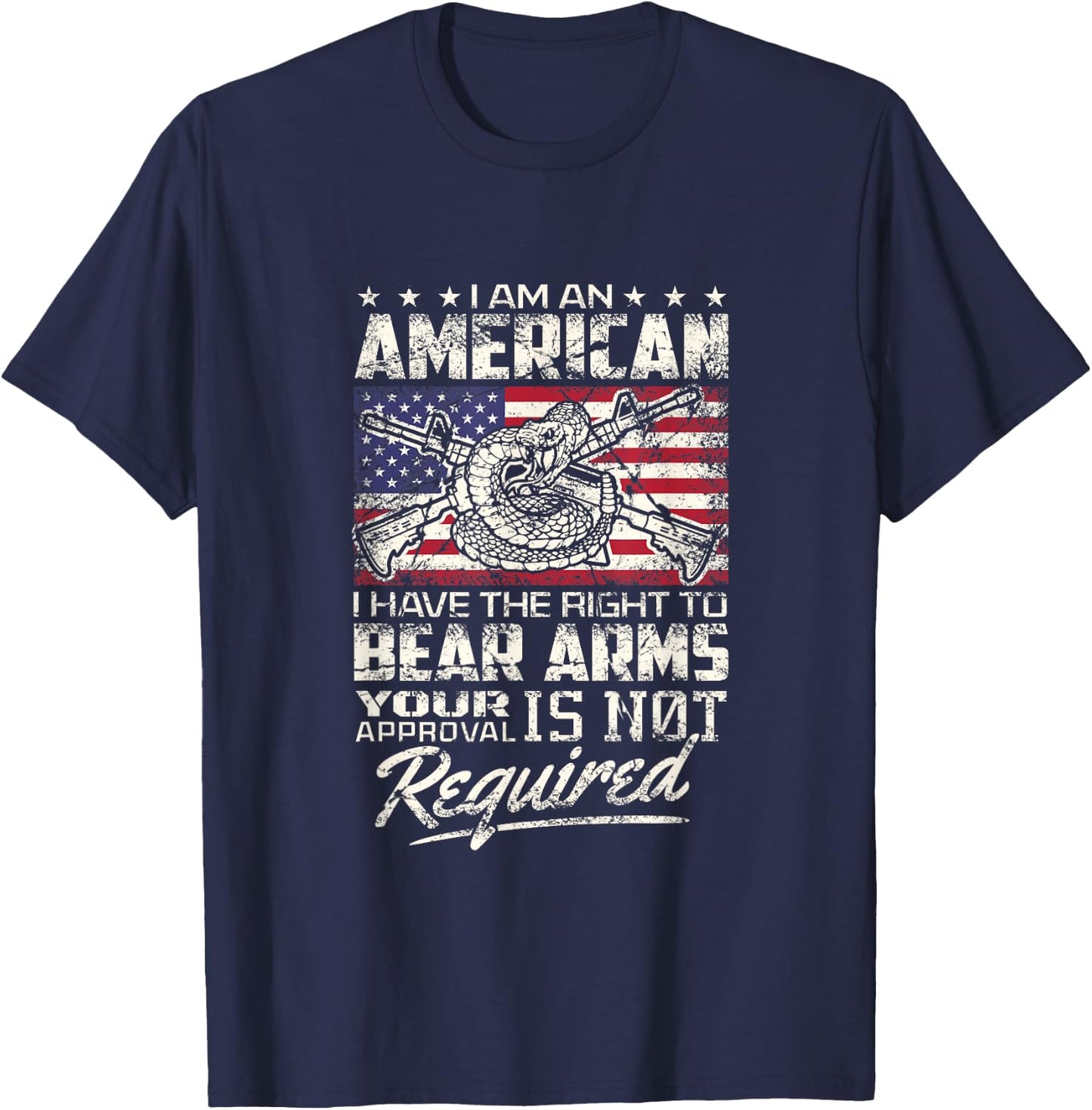Patriotic Gun Owner 2nd Amendment Support I will not comply T-Shirt - T-Shirt | Navy