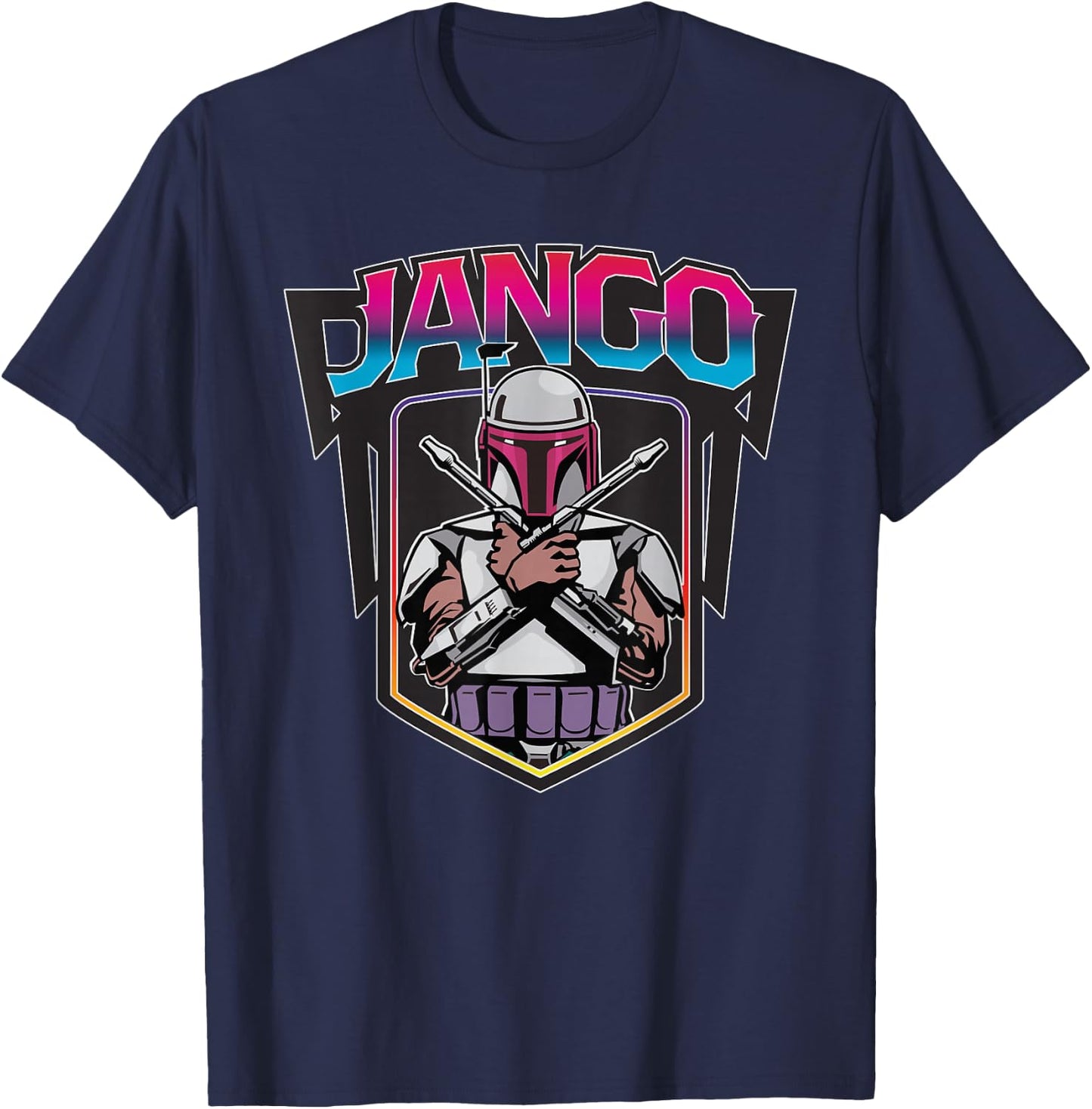 Star Wars Meet Jango Fett Mandalorian Icon T-Shirt - T-Shirt | Navy