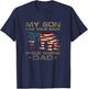 My Son Has Your Back - Marine - Dad Camouflage T-Shirt - T-Shirt | Navy