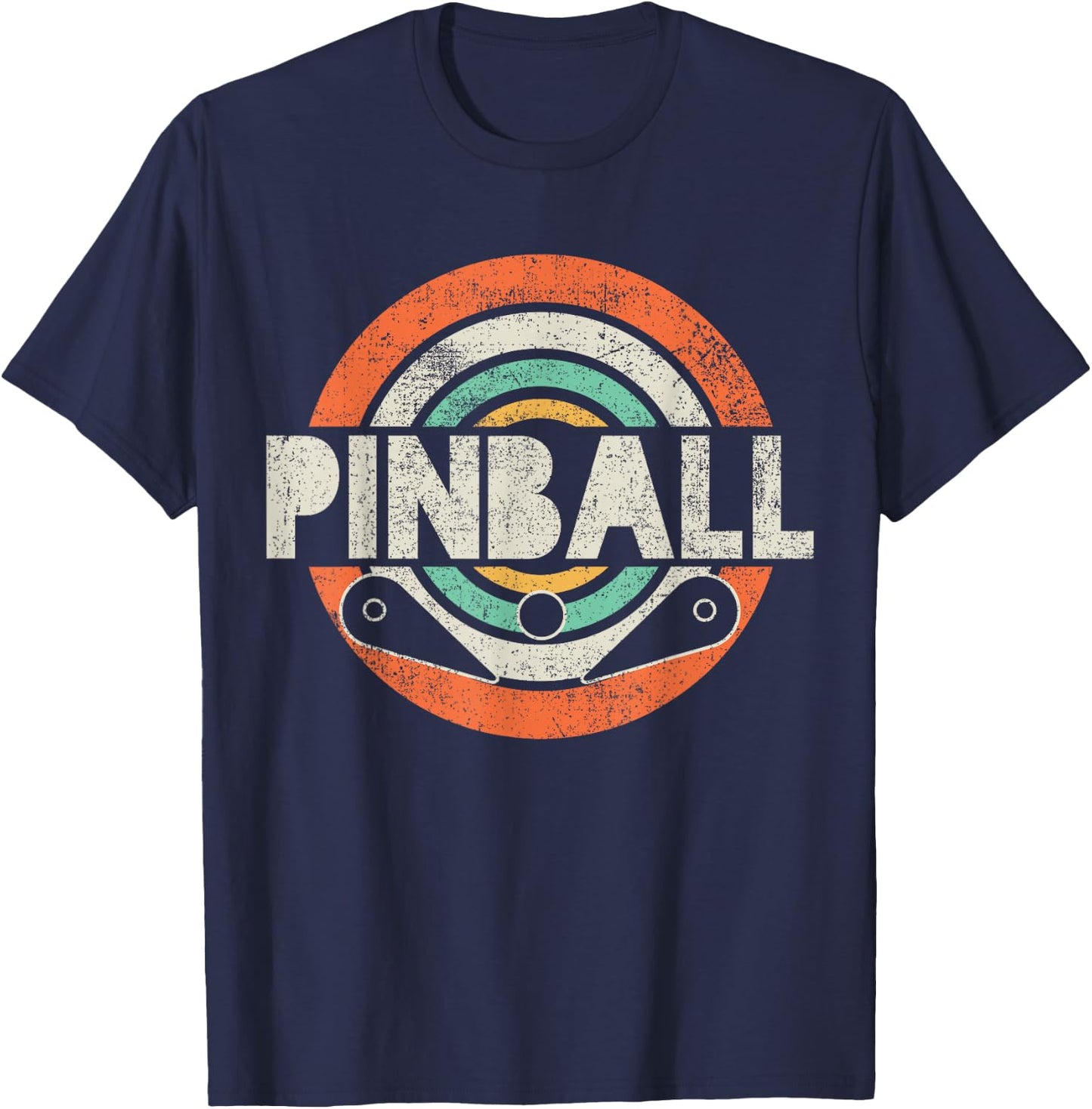 Pinball Game Vintage Black , -Kids, Small T-Shirt - T-Shirt | Navy