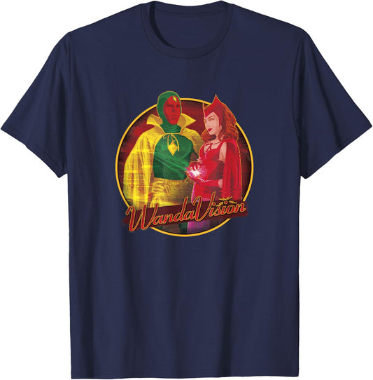 Marvel WandaVision Wanda & Vision Halloween Costumes T-Shirt - T-Shirt | Navy