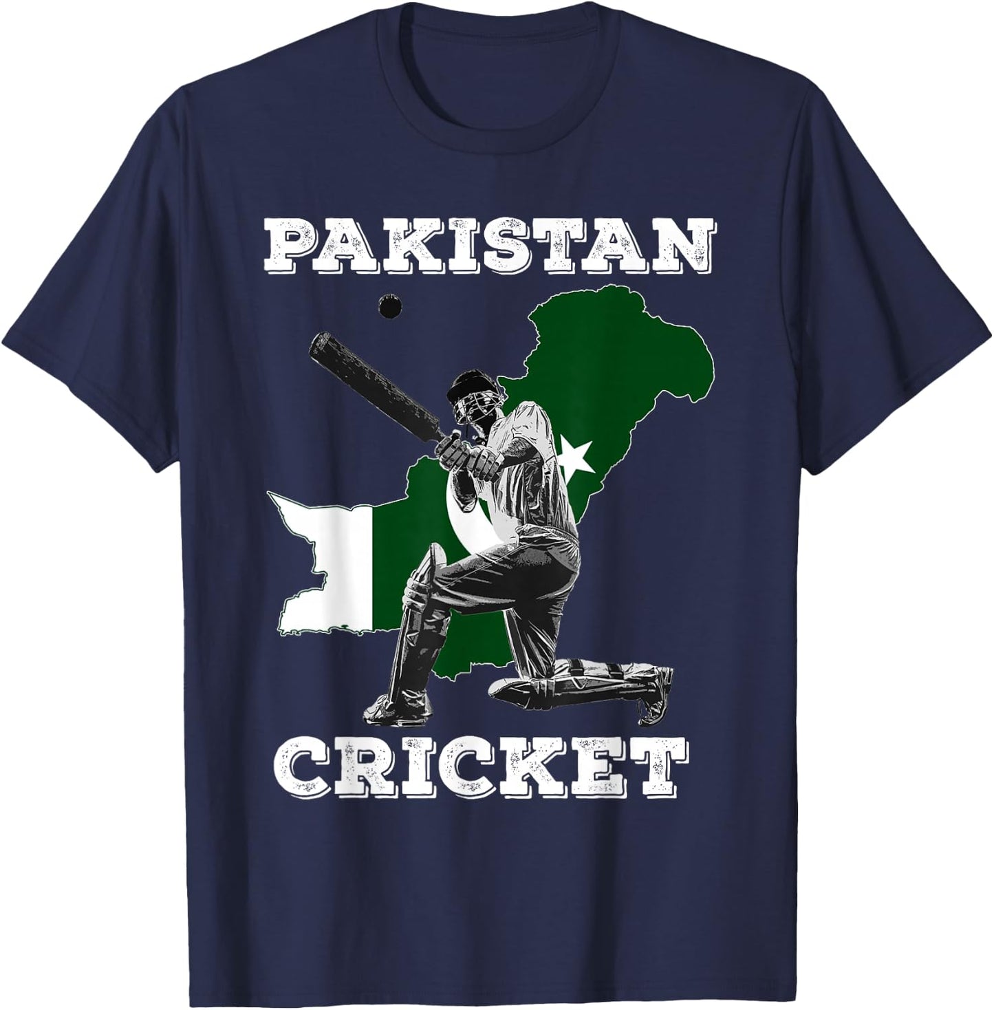 Pakistani Cricketer Men, Women and Youth Pakistan Cricket T-Shirt - T-Shirt | Navy
