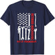 Ph America Flag Retired Mechanic 2021 Retirement T-Shirt - T-Shirt | Navy