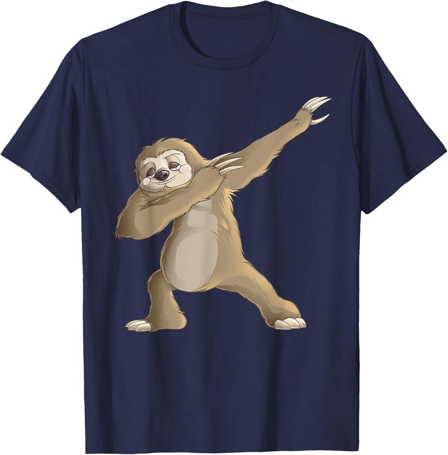 Dabbing Sloth - Funny Slow-Moving Animal Gift T-Shirt - T-Shirt | Navy