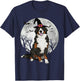 Scary Bernese Mountain Dog Witch Hat Halloween Women T-Shirt - T-Shirt | Navy
