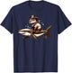 Cowboy Capybara Riding Shark Funny Retro Western Animal T-Shirt - T-Shirt | Navy