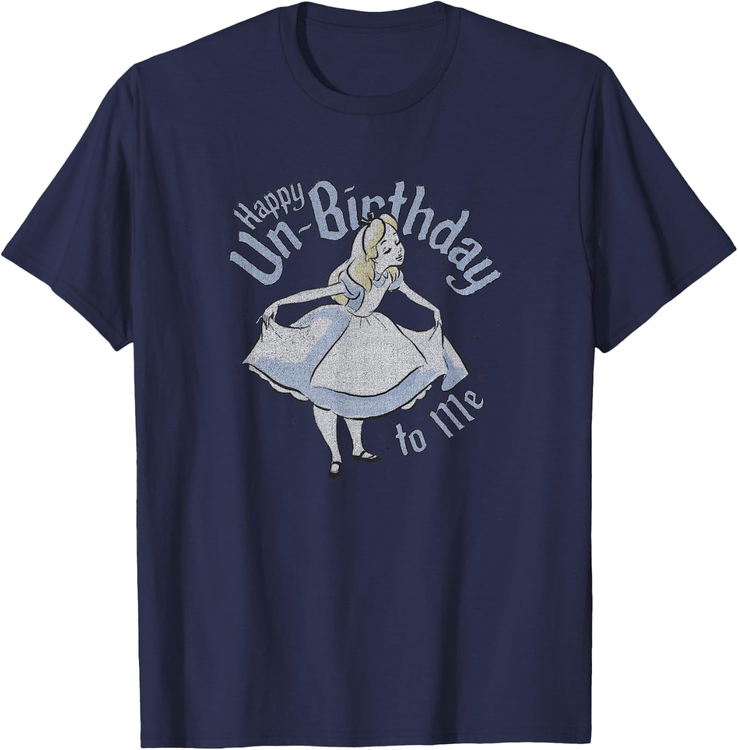 Disney Alice in Wonderland Alice Happy Un-Birthday to Me Small T-Shirt - T-Shirt | Navy