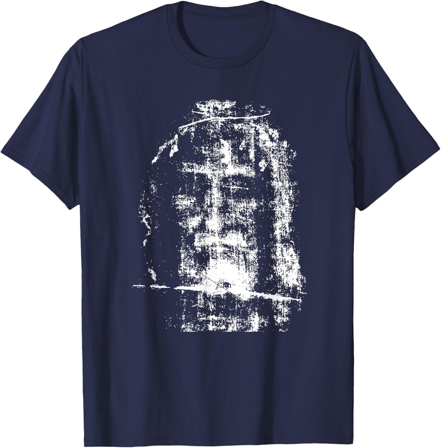 Shroud of Turin Jesus Christ Face T-Shirt - T-Shirt | Navy