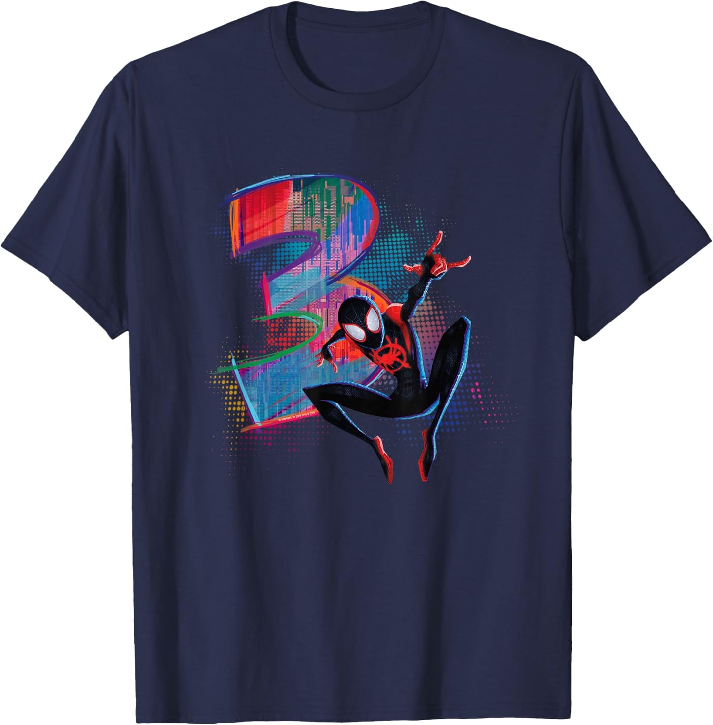 Marvel Spider-Man Miles Morales 3rd Birthday Graphic Small T-Shirt - T-Shirt | Navy
