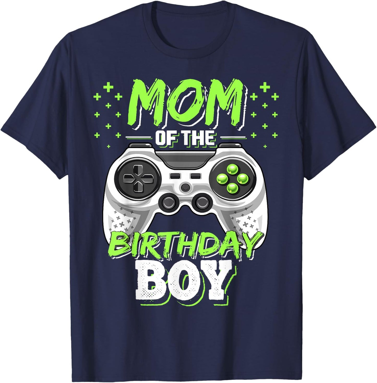 Mom of the Birthday Boy Matching Video Gamer Birthday Party T-Shirt - T-Shirt | Navy