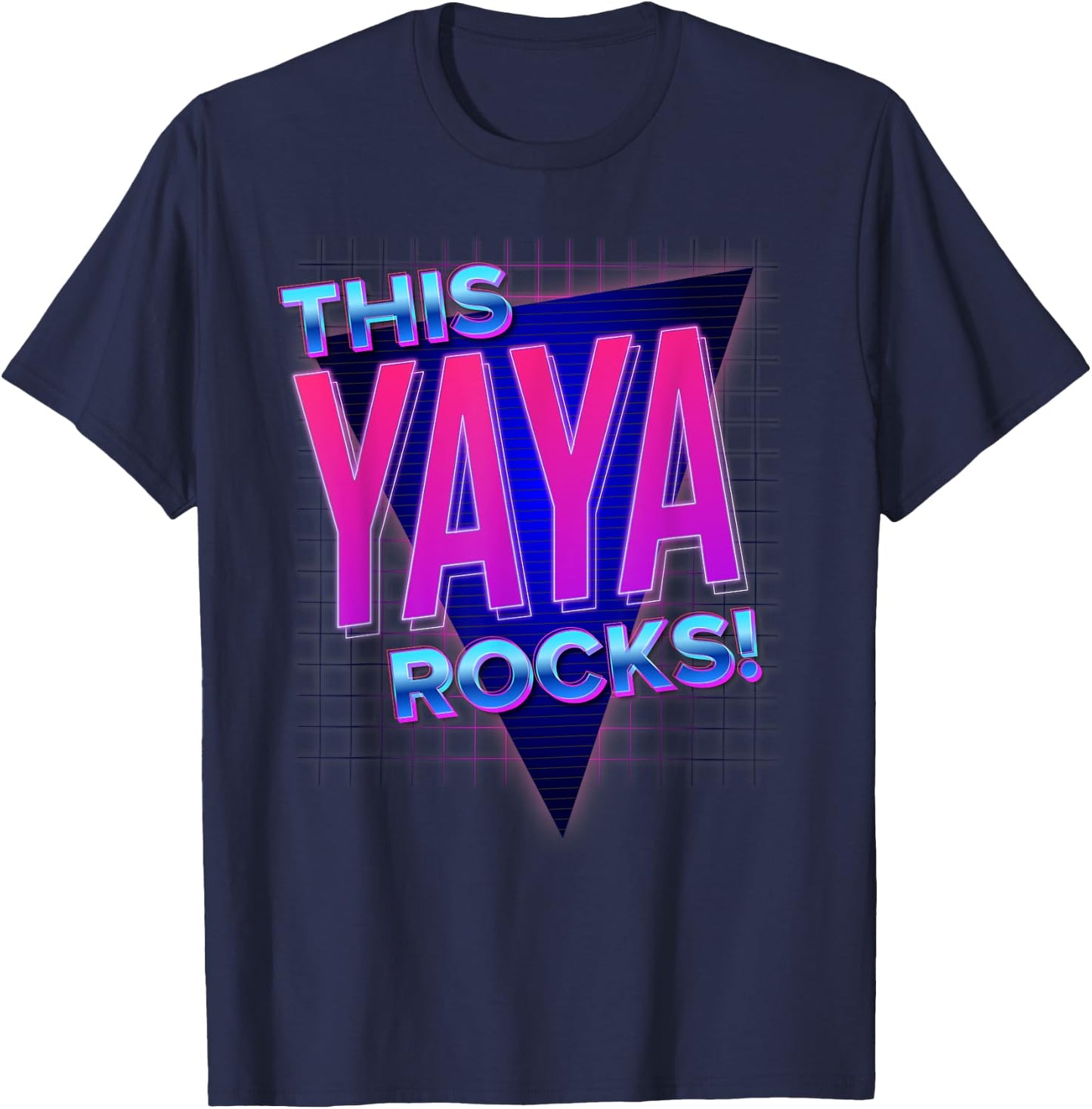 This Yaya Rocks - Rock'n Grandma T-Shirt - T-Shirt | Navy