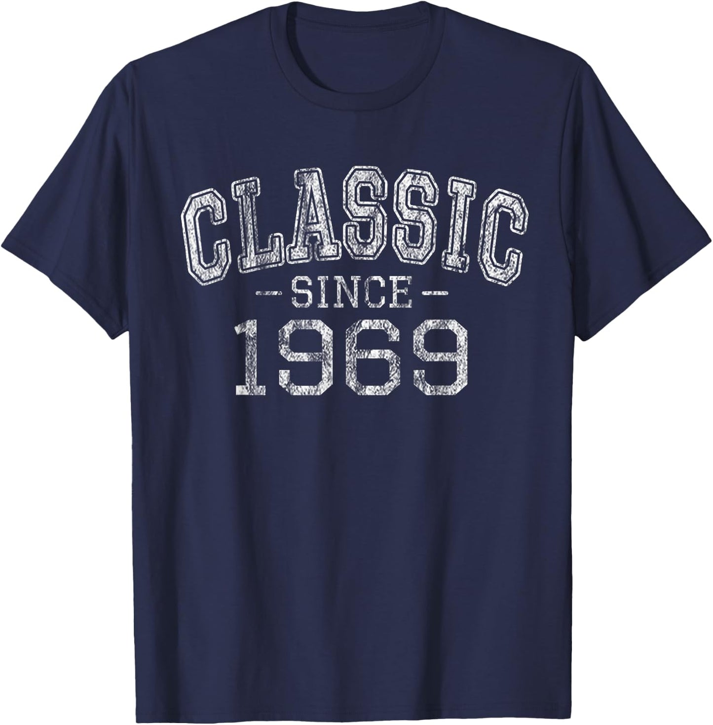 Classic Since 1969 Vintage Style Born in 1969 Birthday Gift T-Shirt - T-Shirt | Navy