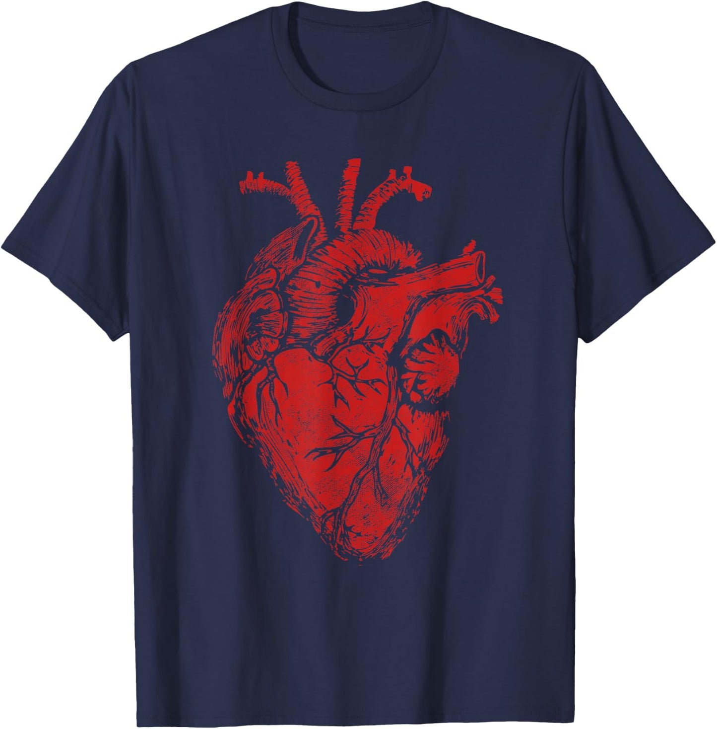 Anatomical Heart Show Your Love Anatomy Cardiology T-Shirt - T-Shirt | Navy