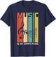 Music is My Happy Place Gift Musician Lover Artist Singer T-Shirt - T-Shirt | Navy