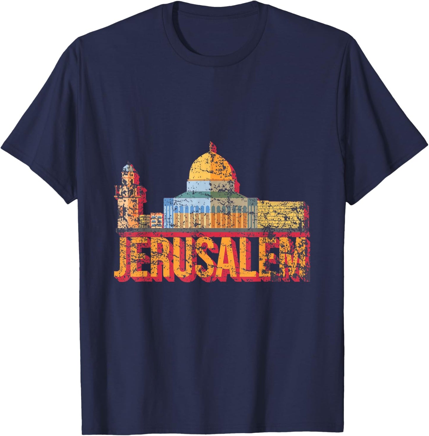 Jerusalem Israel T-Shirt - T-Shirt | Navy