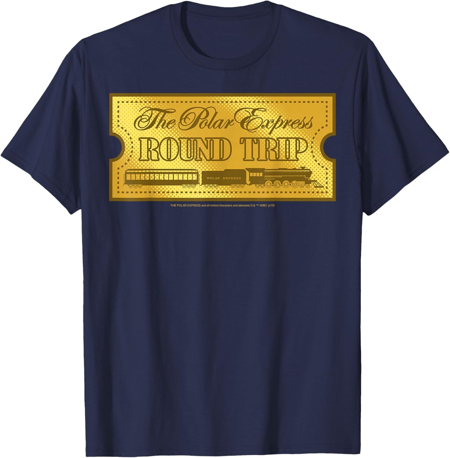 The Polar Express Round Trip Ticket T-Shirt - T-Shirt | Navy