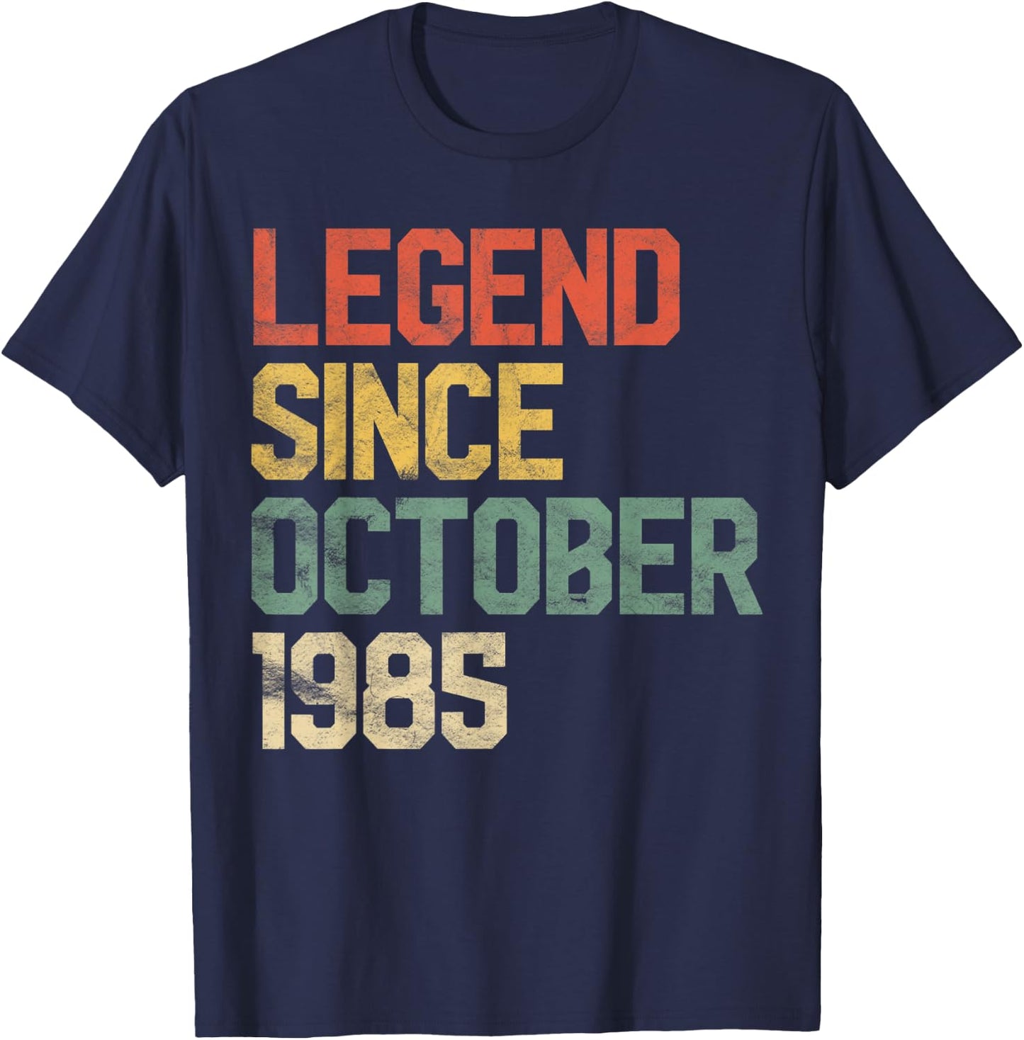 Legend Since October 1985 35th Birthday Gift 35 Year Old T-Shirt - T-Shirt | Navy