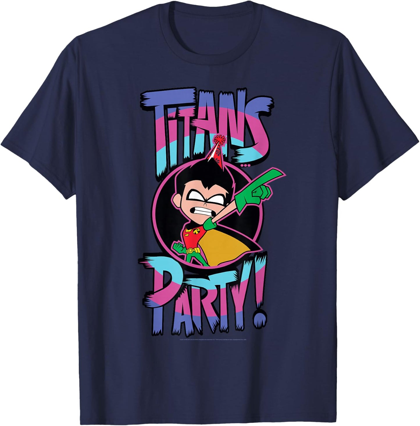 DC Comics Teen Titans Go! Robin Titans Party T-Shirt - T-Shirt | Navy
