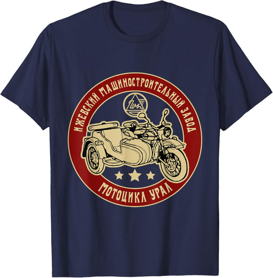 Ural Motorcycle Offroad Motorcycle Rider T-Shirt - T-Shirt | Navy