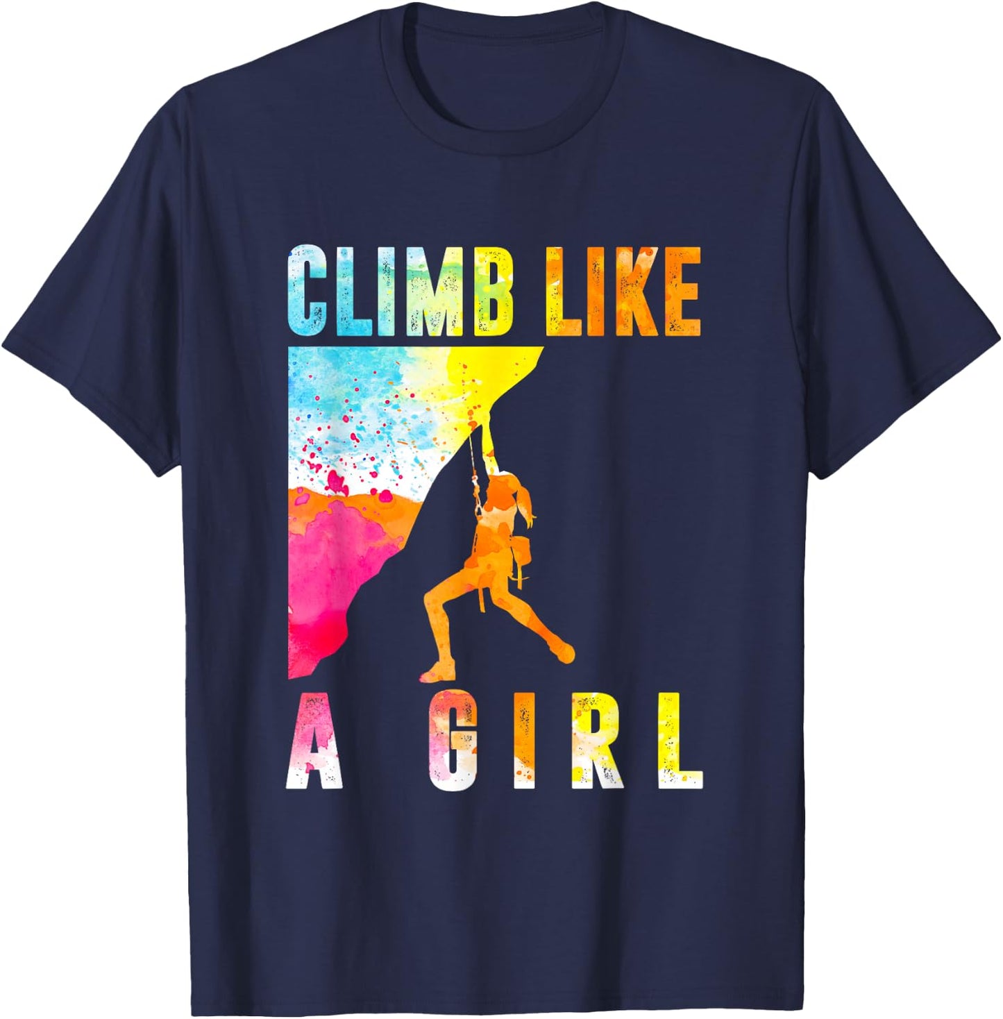 Climb Like A Girl Climbing T-Shirt - T-Shirt | Navy