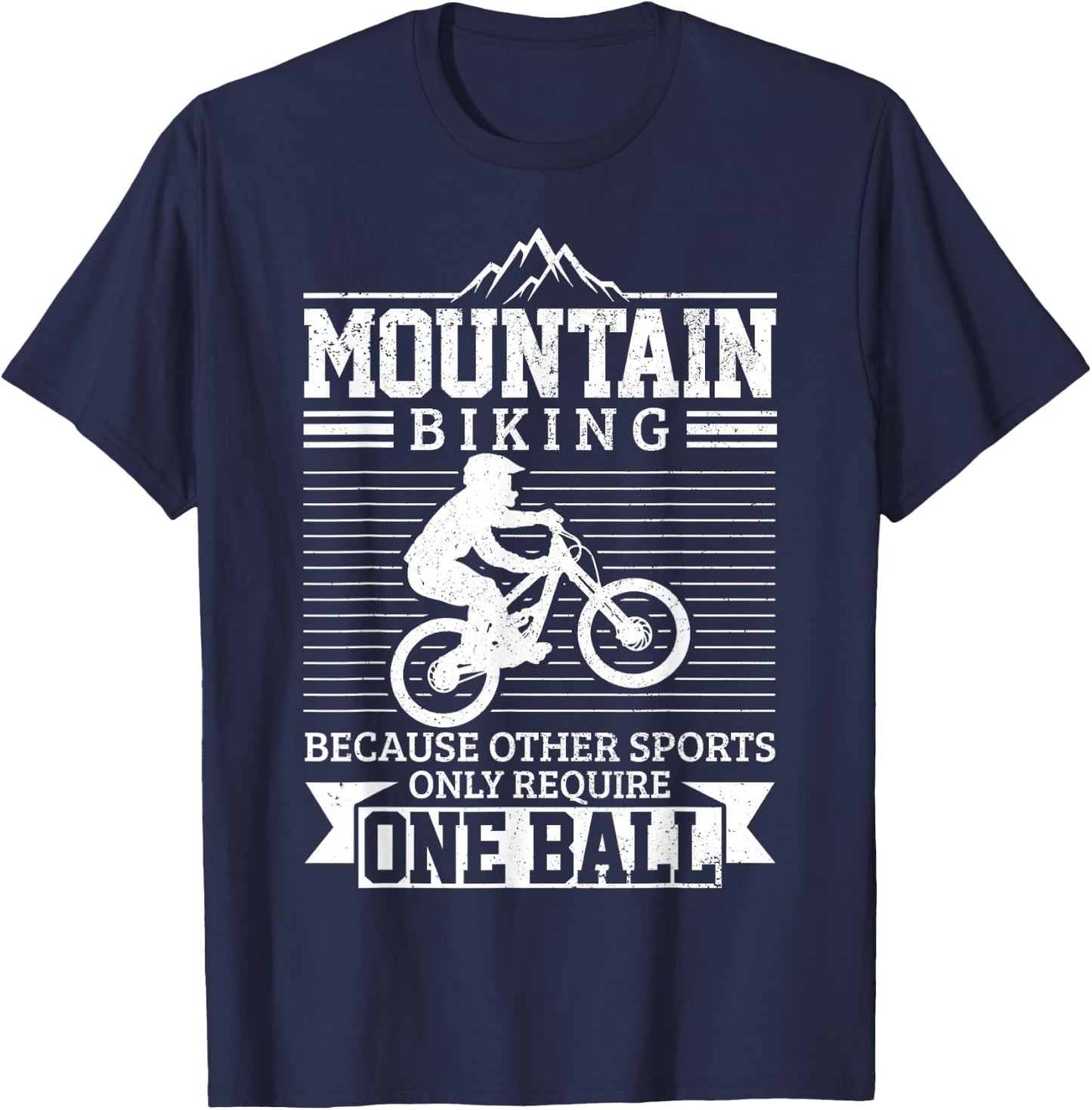 Mountain Bike MTB Downhill Freeride Mountain Biker Gift T-Shirt - T-Shirt | Navy