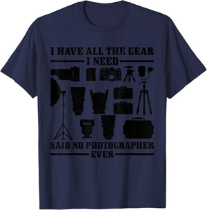 Photographer Gift Camera Funny Photography T-Shirt - T-Shirt | Navy