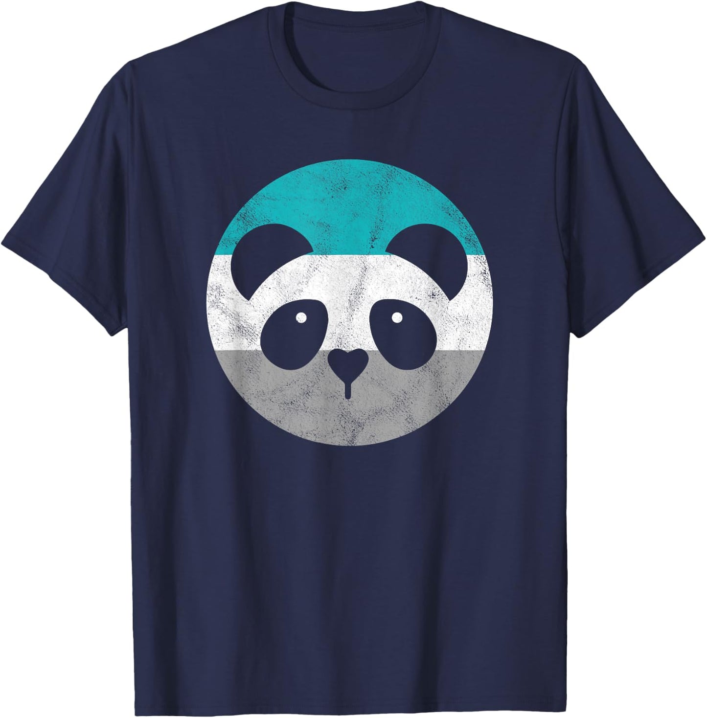 Panda Face Retro Gift or Boys T-Shirt - T-Shirt | Navy