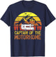 Retro Vintage RV Camping Captain Of The Motorhome Camper T-Shirt - T-Shirt | Navy