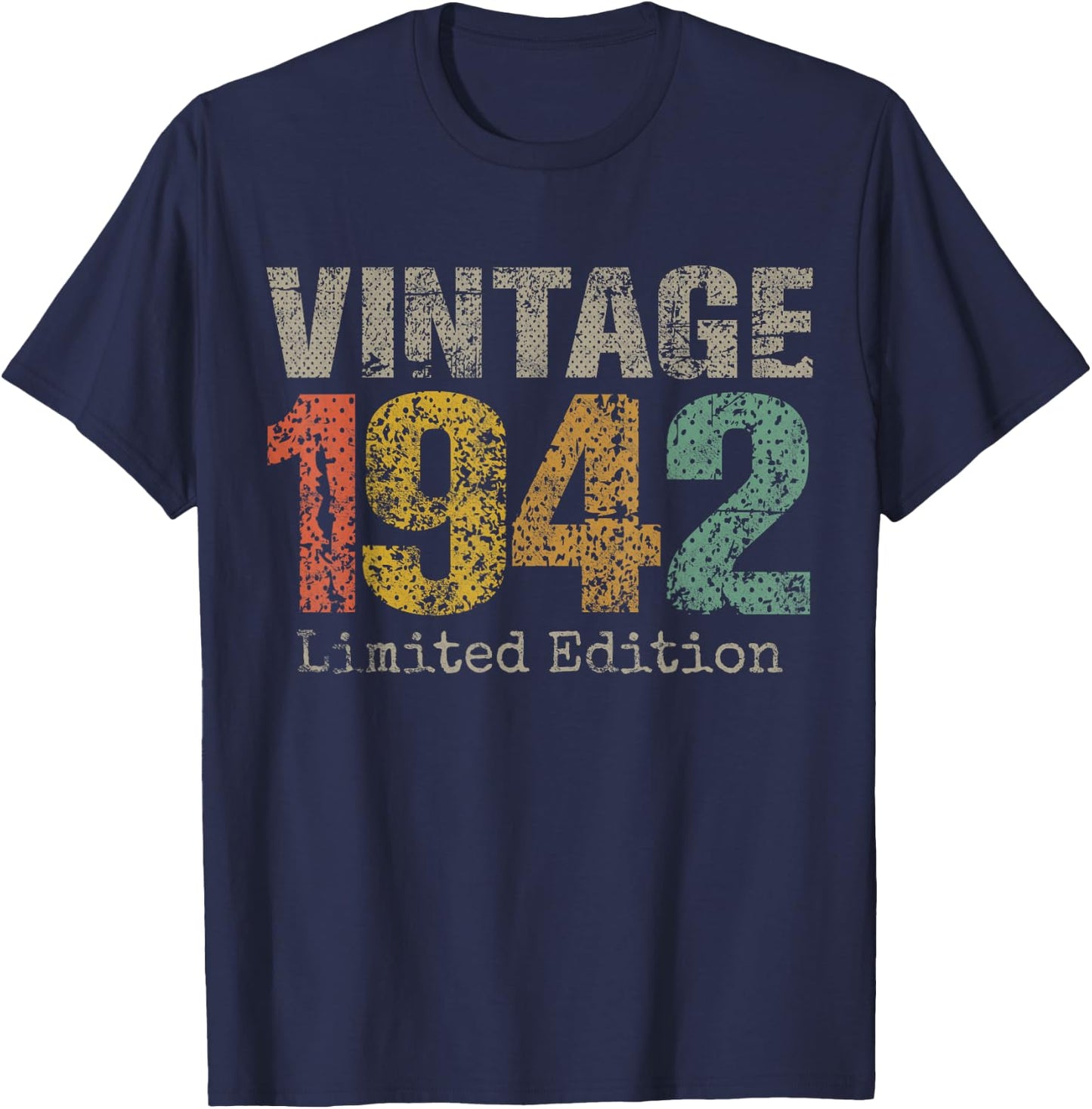 Vintage 1942 Limited Edition 83rd Birthday Gifts 83 Year Old T-Shirt - T-Shirt | Navy
