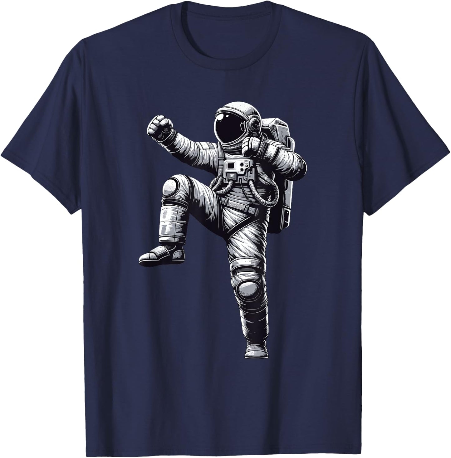 Muay Thai Astronaut | Kickboxing, Karate, Thai Boxing T-Shirt - T-Shirt | Navy