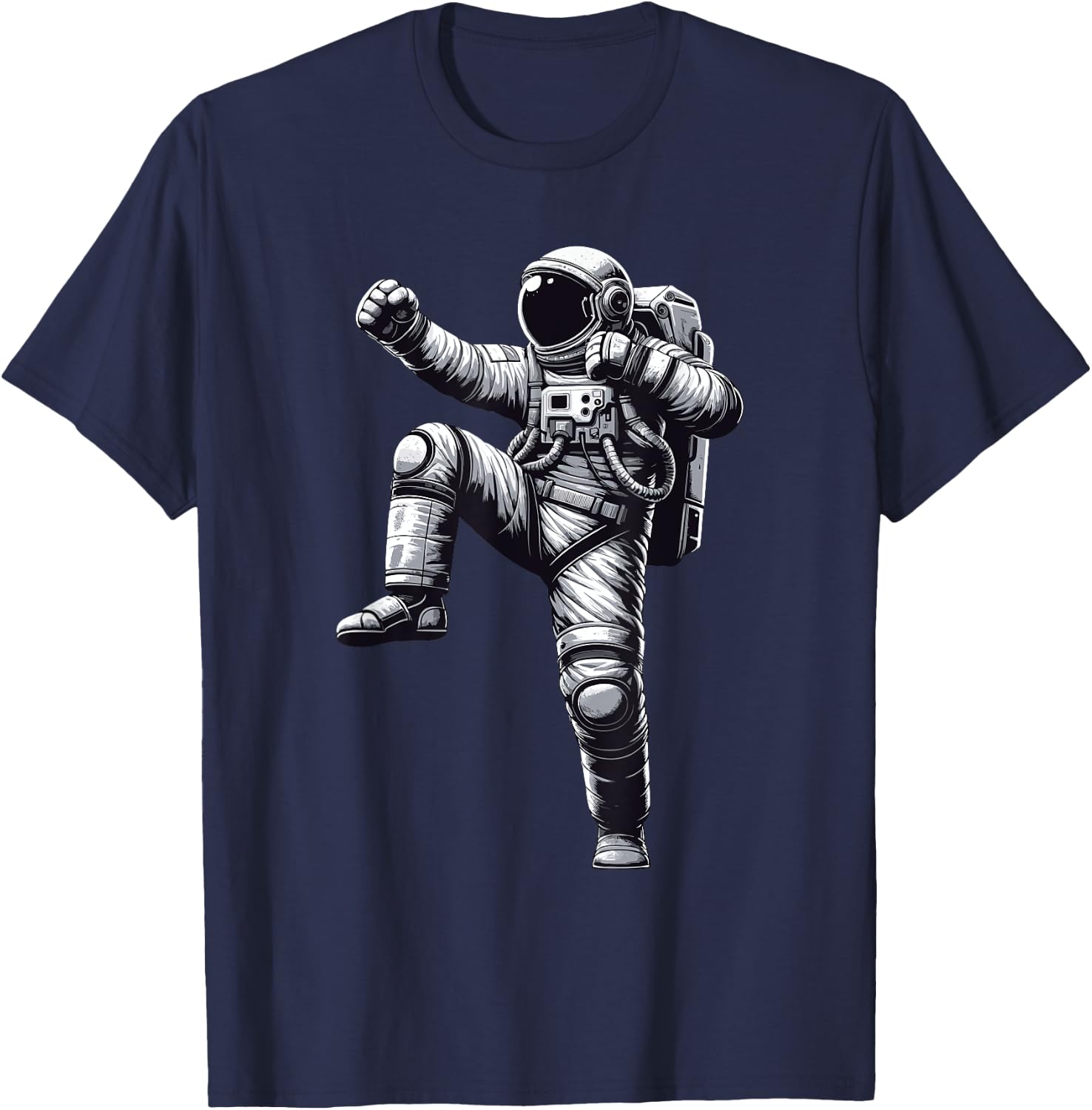 Muay Thai Astronaut | Kickboxing, Karate, Thai Boxing T-Shirt - T-Shirt | Navy