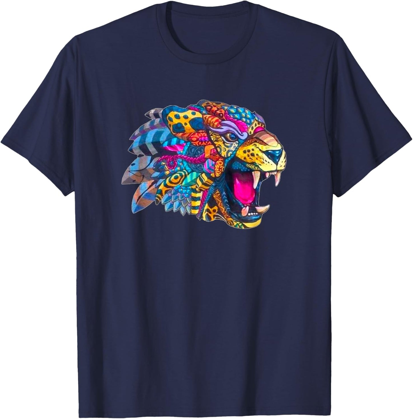 Alebrije Tiger T-Shirt - T-Shirt | Navy