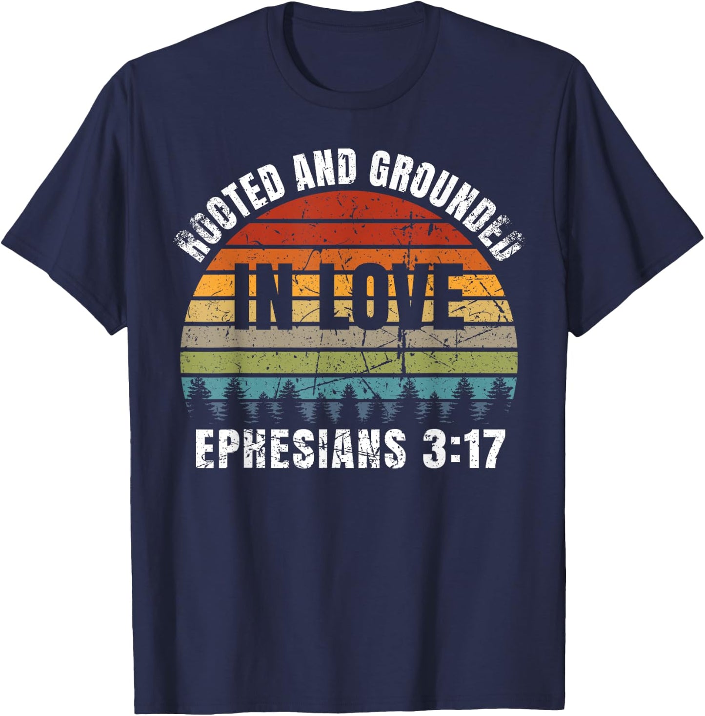 Rooted and Grounded in Love T-Shirt - T-Shirt | Navy