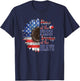 American Flag Sunflower Patriotic 4th July Graphic Plus Size T-Shirt - T-Shirt | Navy