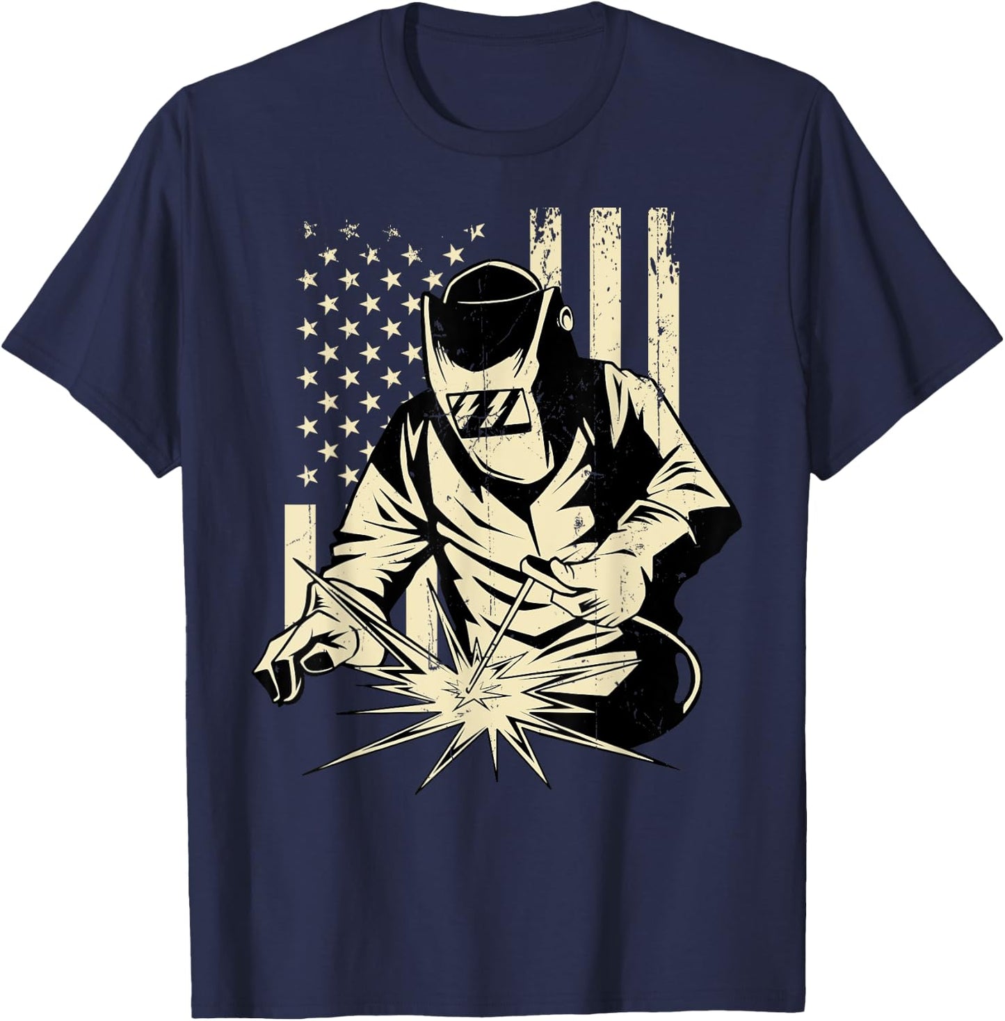 Welder Welding Blacksmith Metal Worker Fabricator T-Shirt - T-Shirt | Navy