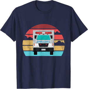 Ambulance Truck Birthday EMT for Boys Girls Toddlers T-Shirt - T-Shirt | Navy