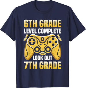 6th Grade Level Complete Graduation Look Out 7th Grade T-Shirt - T-Shirt | Navy