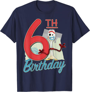 Disney Pixar Toy Story 4 Forky 6th Birthday T-Shirt - T-Shirt | Navy