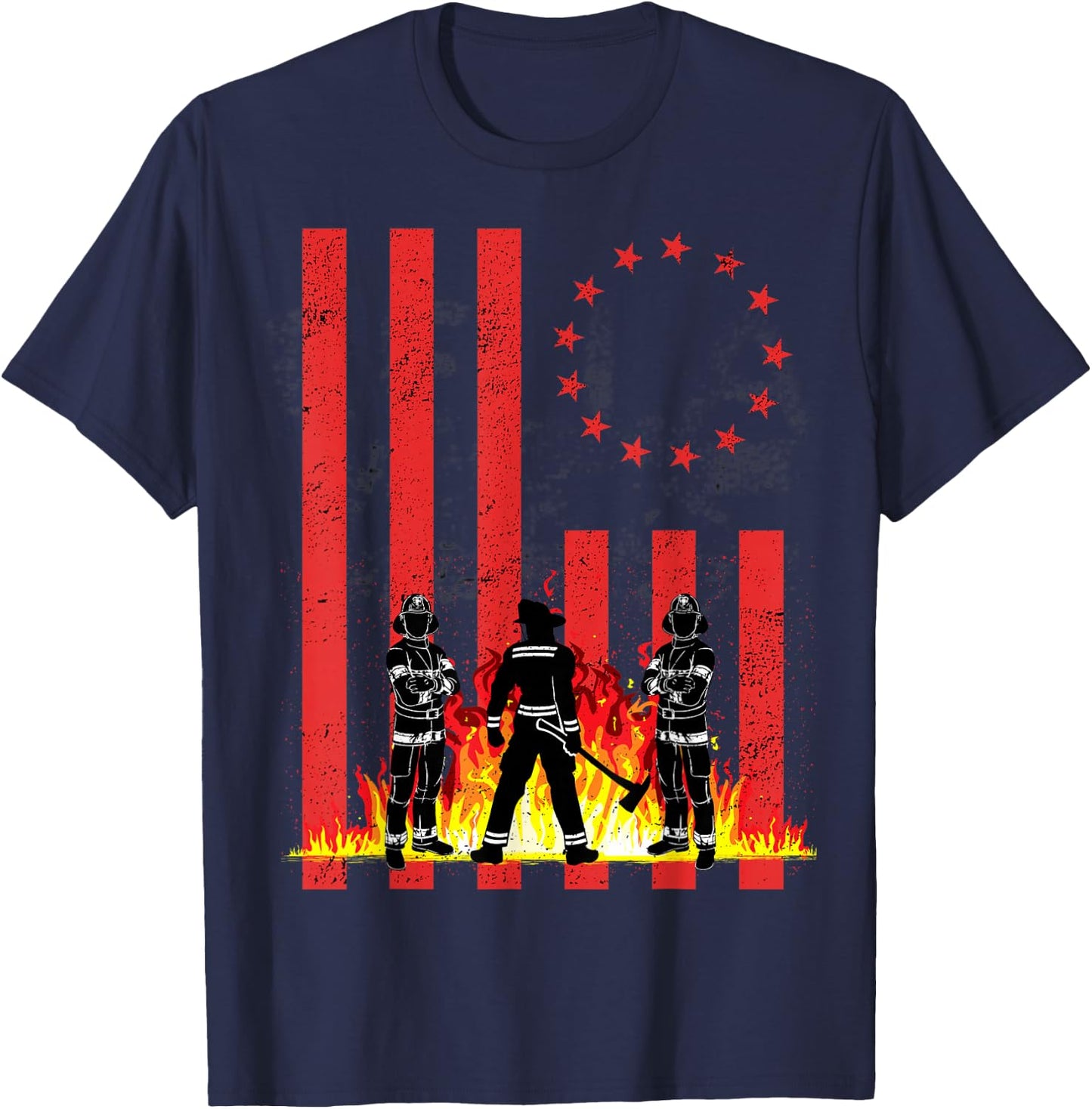 Rush tunnel to tower - Red Betsy Ross Flag Gift T-Shirt - T-Shirt | Navy