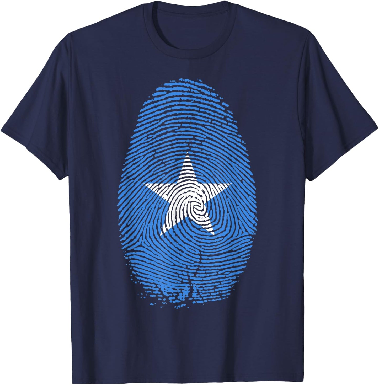 Somalia Flag Fingerprint It is in my DNA Gift Somalians T-Shirt - T-Shirt | Navy