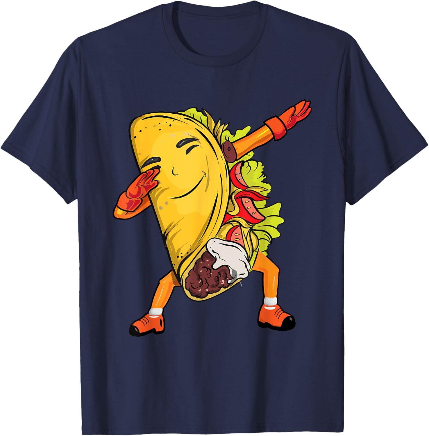 Dabbing Taco Funny Tacos Cinco De Mayo Kids Boys Pajama T-Shirt - T-Shirt | Navy