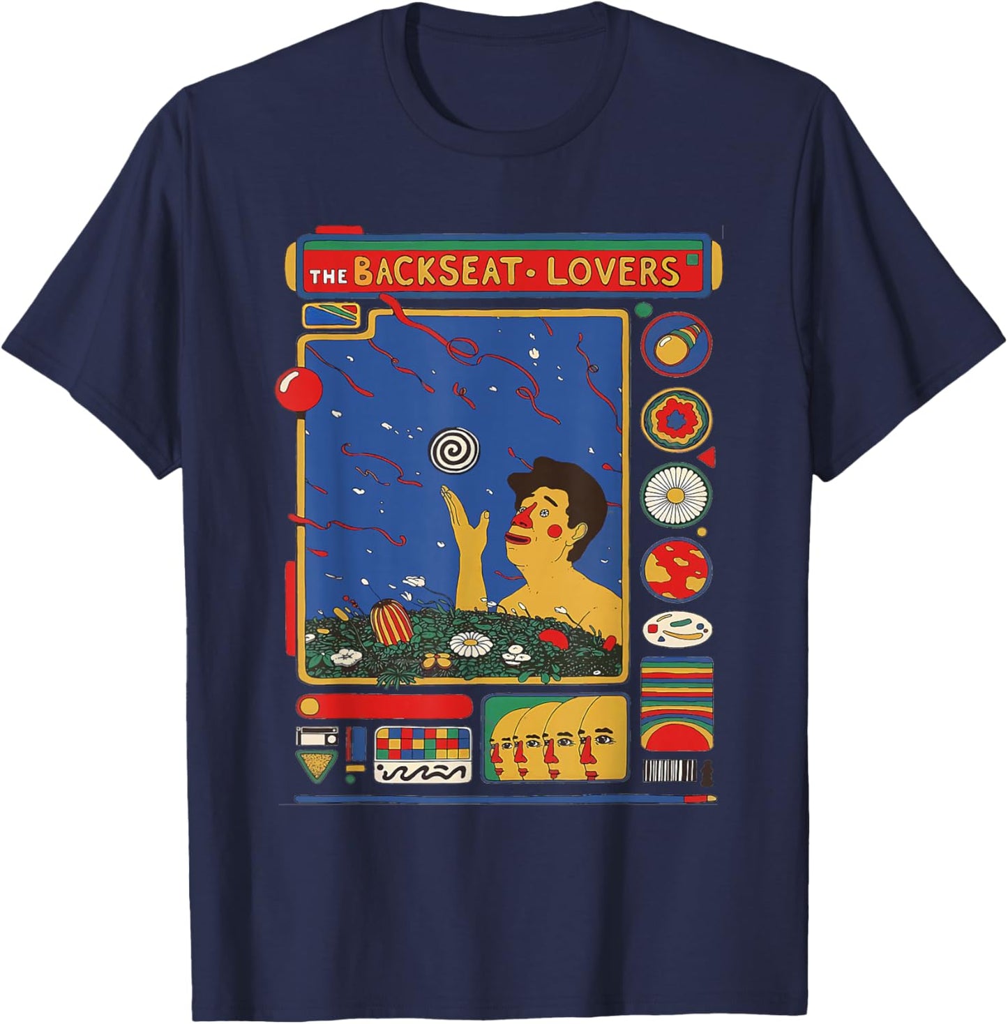 Retro The Backseat Lovers Waiting to Spill Love Music Lover T-Shirt - T-Shirt | Navy