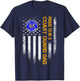 Vintage USA American Flag Proud To Be A Coast Guard Dad T-Shirt - T-Shirt | Navy