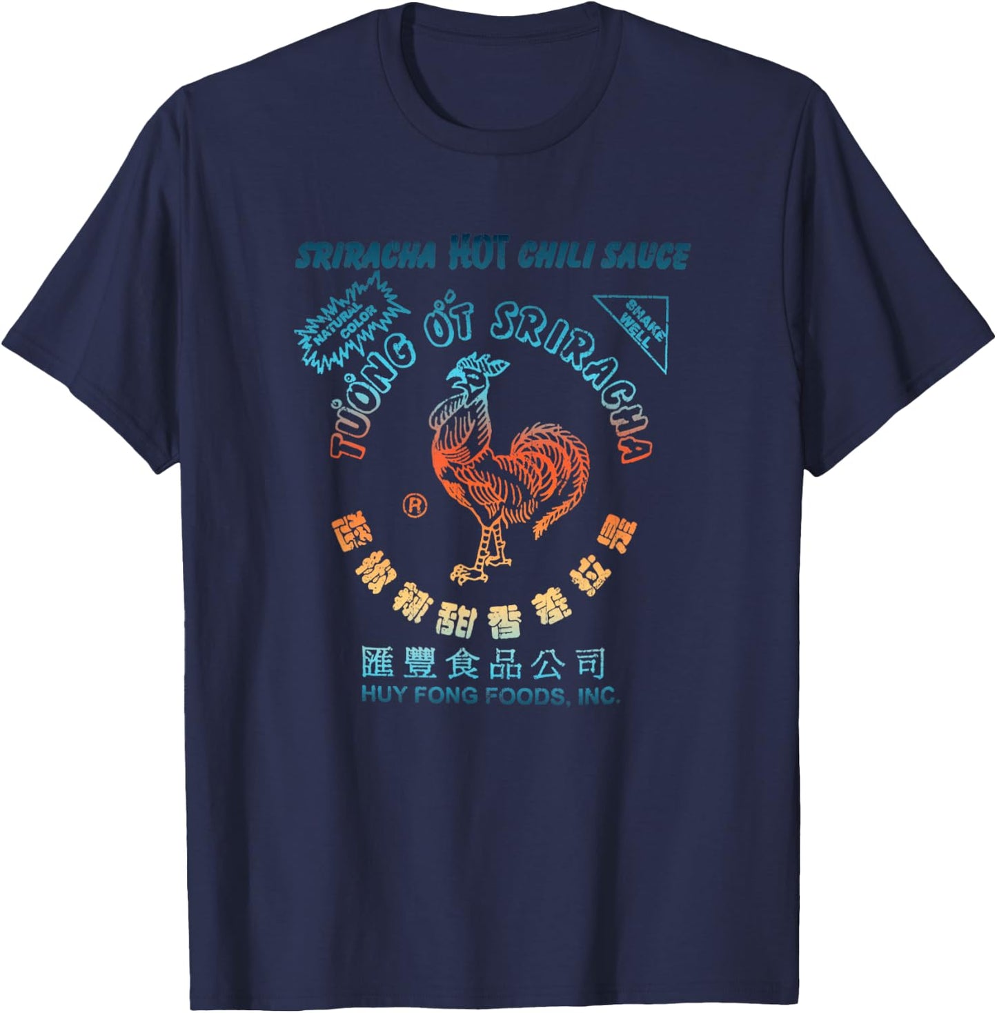 Vintage Funny Sriracha Hot Chili Sauce Gift T-Shirt - T-Shirt | Navy