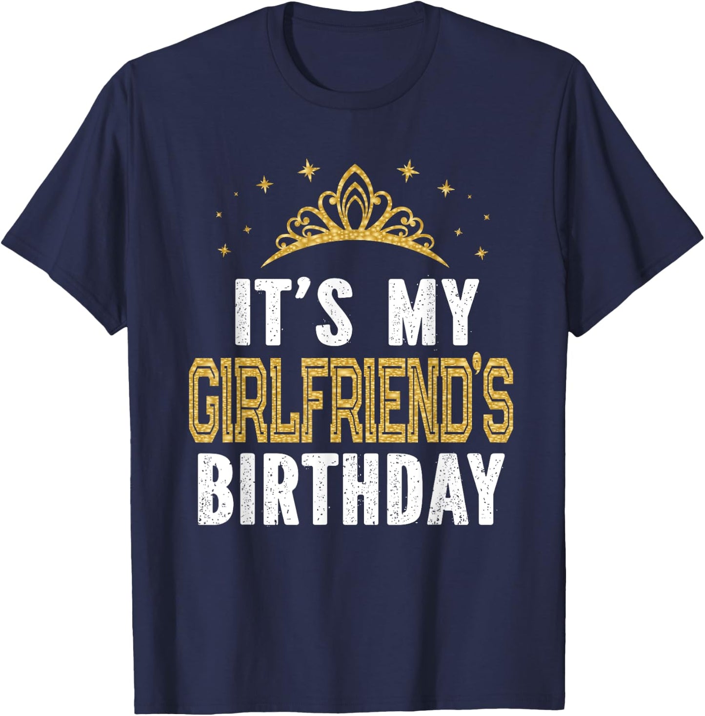 It's My Girlfriend's Birthday Party Couple T-Shirt - T-Shirt | Navy